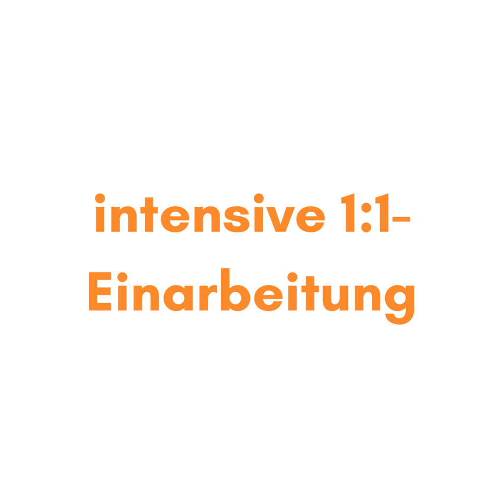 Intensive 1:1-Einarbeitung
